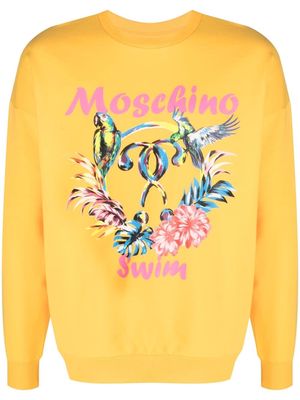 MOSCHINO Swim graphic-print jumper - Yellow