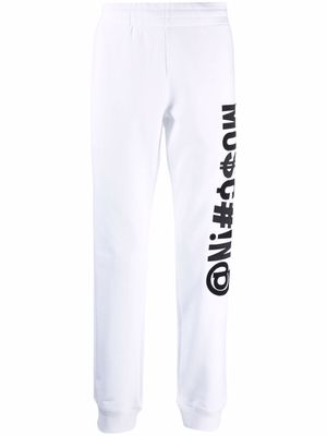 Moschino Symbols logo-print track pants - White