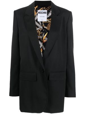 Moschino tailored single-breasted virgin wool blazer - Black