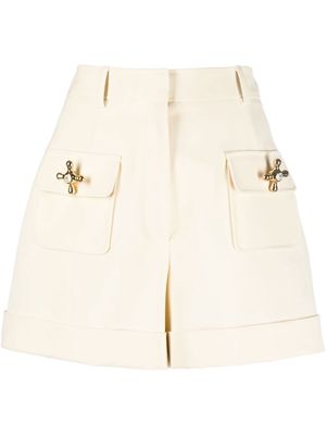 Moschino tap button-detail shorts - Neutrals