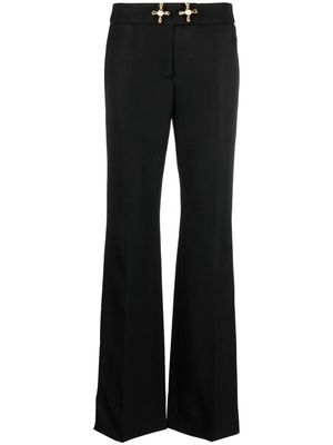 Moschino tap-detail wool trousers - Black
