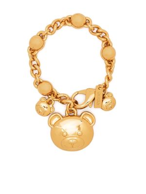 Moschino teddy bear-charm chain bracelet - Gold