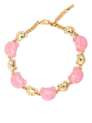 Moschino Teddy Bear charm choker - Pink