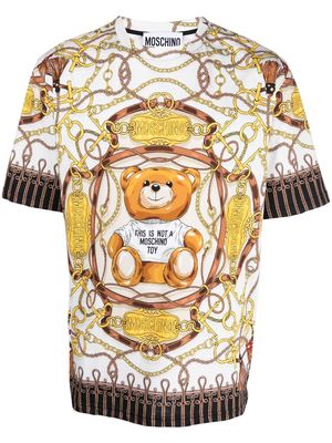 Moschino Teddy Bear cotton T-shirt - Neutrals