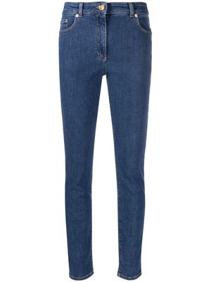 Moschino Teddy Bear-detail slim-fit jeans - Blue