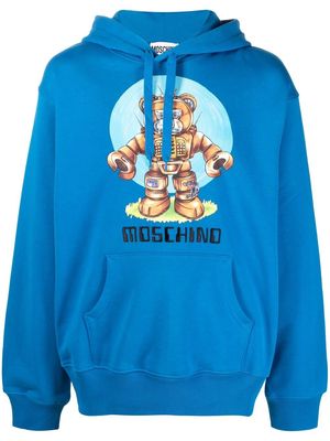 Moschino Teddy Bear graphic hoodie - Blue