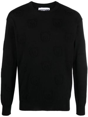 Moschino Teddy Bear intarsia-knit jumper - Black