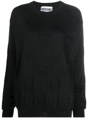 Moschino Teddy Bear jacquard-knit jumper - Black