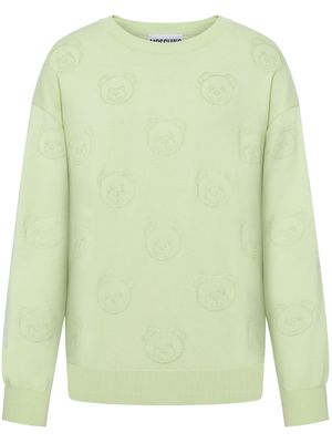 Moschino Teddy Bear jacquard-knit jumper - Green