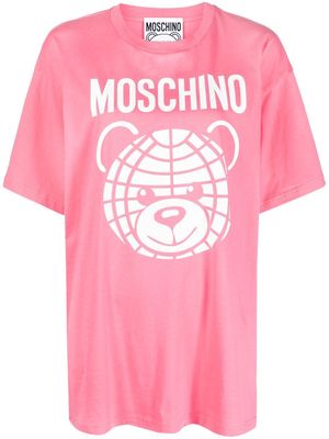 Moschino Teddy Bear logo-print T-shirt - Pink