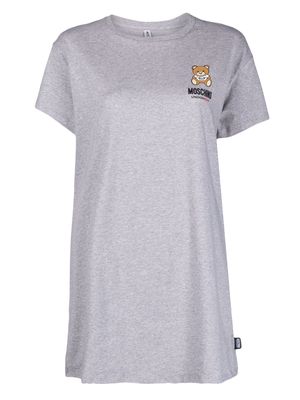 Moschino Teddy-Bear longline T-shirt - Grey