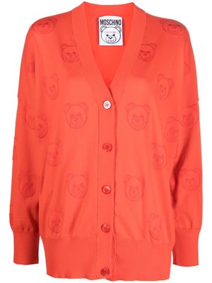 Moschino Teddy Bear motif cardigan - Red