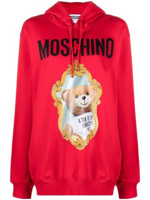 Moschino Teddy Bear motif hoodie - Red