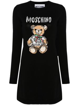 Moschino Teddy Bear-motif mini dress - Black