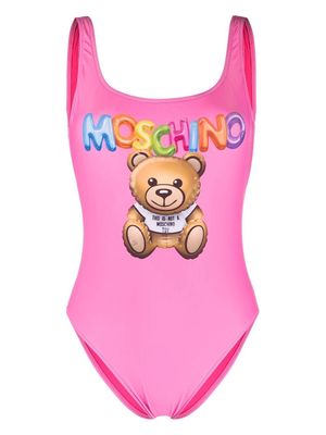 Moschino Teddy Bear motif swimsuit - Pink