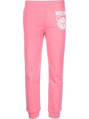 Moschino teddy bear organic cotton track trousers - Pink