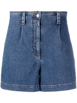 Moschino Teddy Bear-patch denim shorts - Blue