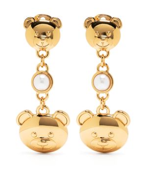 Moschino Teddy-Bear pear-embellished earrings - Gold