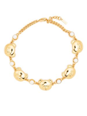 Moschino Teddy-Bear pearl-embellished necklace - Gold