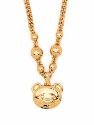 Moschino teddy bear-pendant necklace - Gold