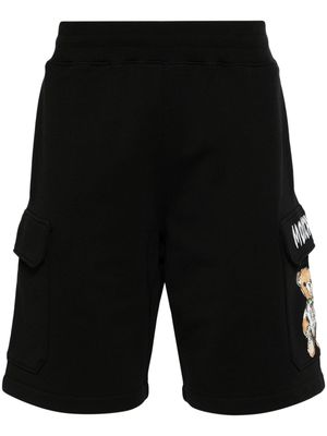 Moschino Teddy Bear-print cotton bermuda shorts - Black