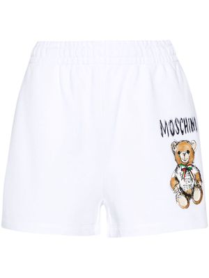 Moschino Teddy Bear-print cotton mini shorts - White