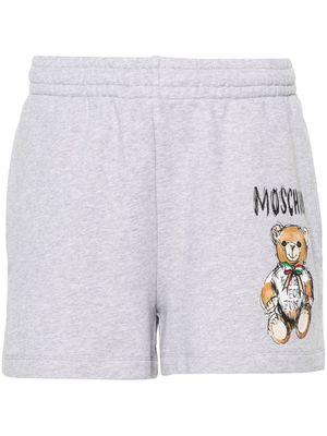 Moschino Teddy Bear-print cotton shorts - Grey