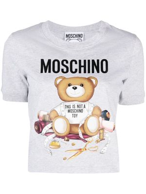 Moschino Teddy Bear-print cotton T-shirt - Grey