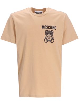 Moschino Teddy Bear-print cotton T-shirt - Neutrals