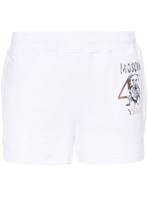 Moschino Teddy-Bear-print mini shorts - White