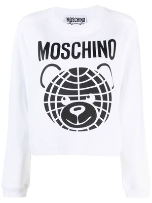 Moschino teddy bear-print organic cotton sweatshirt - White