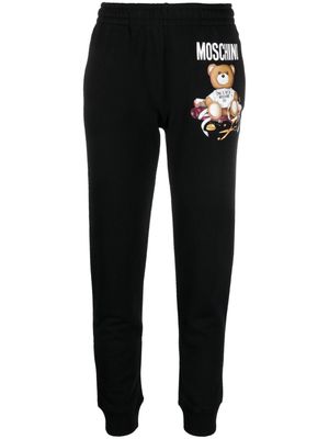 Moschino teddy bear-print organic cotton track pants - Black