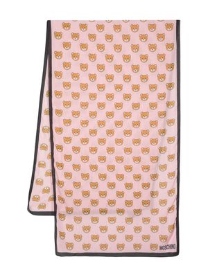 Moschino Teddy Bear-print scarf - Pink