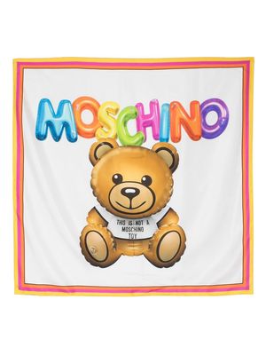 Moschino Teddy Bear-print scarf - White