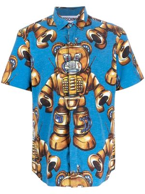 Moschino teddy-bear print shirt - Blue