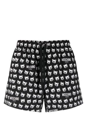 Moschino teddy bear-print swim shorts - Black