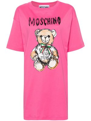 Moschino Teddy Bear-print T-shirt dress - Pink