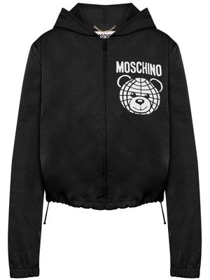 Moschino Teddy bear-print zipped hoodie - Black