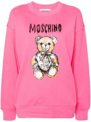 Moschino teddy bear printed sweatshirt - Pink