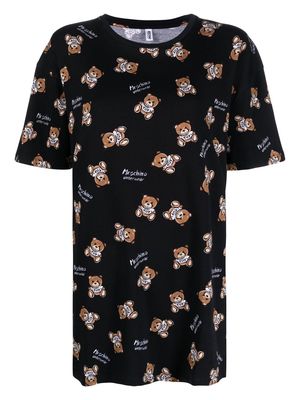 Moschino Teddy Bear short-sleeve nightdress - Black