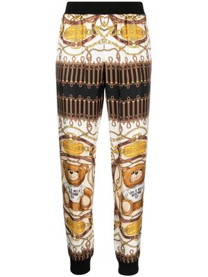 Moschino Teddy Bear silk track pants - Neutrals