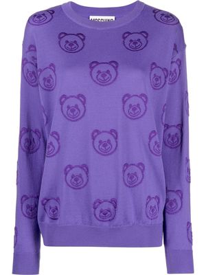Moschino Teddy Bear virgin-wool jumper - Blue