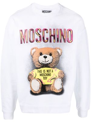 Moschino teddy graphic sweatshirt - White