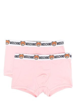 Moschino teddy logo waistband briefs - Pink