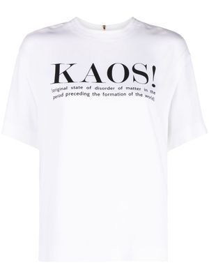 Moschino text-print crepe T-shirt - White