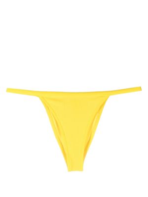 Moschino textured elasticated-waistband bikini bottom - Yellow