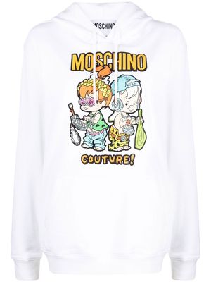 Moschino The Flintstones-print hoodie - White