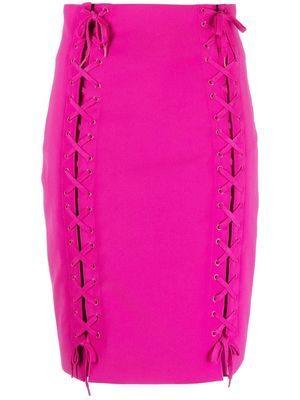 Moschino tie-fastening pencil skirt - Pink