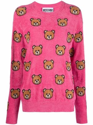 Moschino Toy-bear knit jumper - Pink