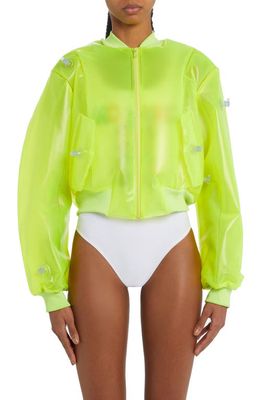 Moschino Transparent Inflatable PVC Jacket in Green